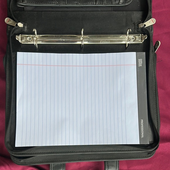 Black Leather Men's Briefcase - Picture 3 of 6